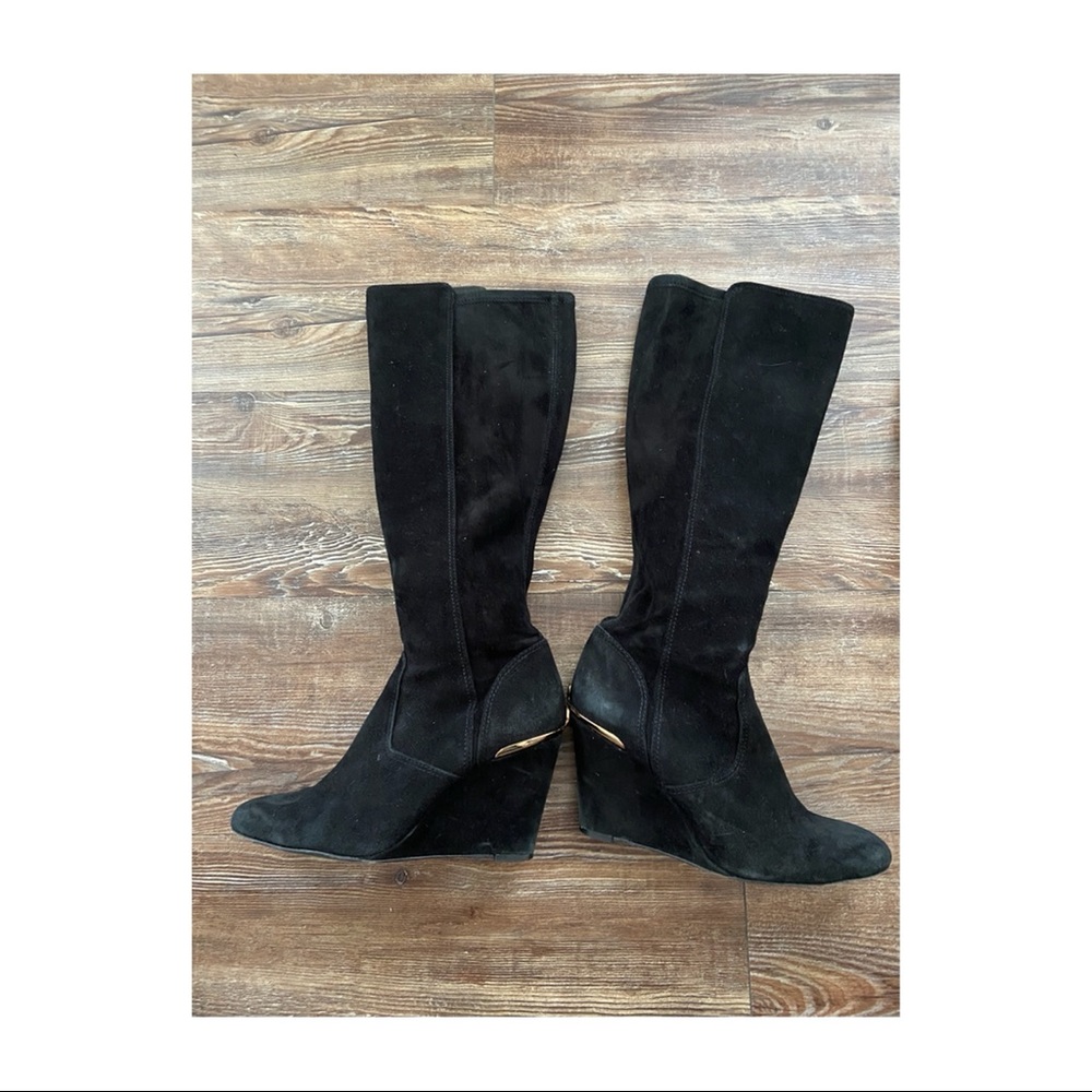 Tory Burch knee high kitten heel boots